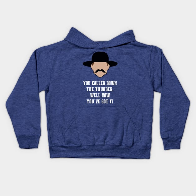 Thunder is Coming Kids Hoodie by joefixit2